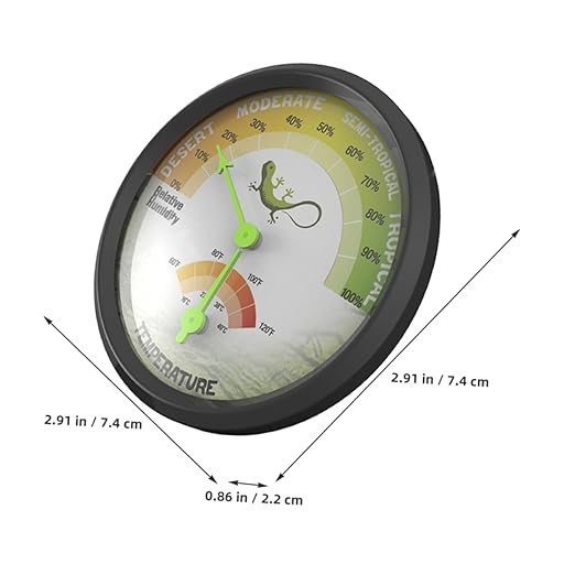 Abaodam High Precision Reptile Thermometer and Humidity Gauge Mechanical Hygrometer for Terrarium and Pet Boxes Easy Install No Battery Needed