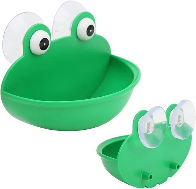 Plastic Cute with Suction Cups for Frogs Toads Geckos Tadpole, Leakproof Reptile for Bathroom Use