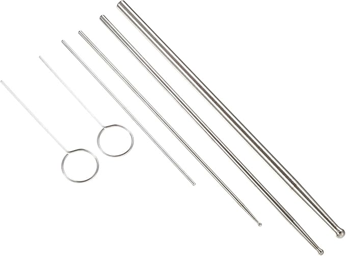 Homoyoyo 1set Snake Gender Detector Probe Professional Stainless Steel Reptiles Sexing Kit Lightweight and Portable with Smooth Head Design for Easy Operation