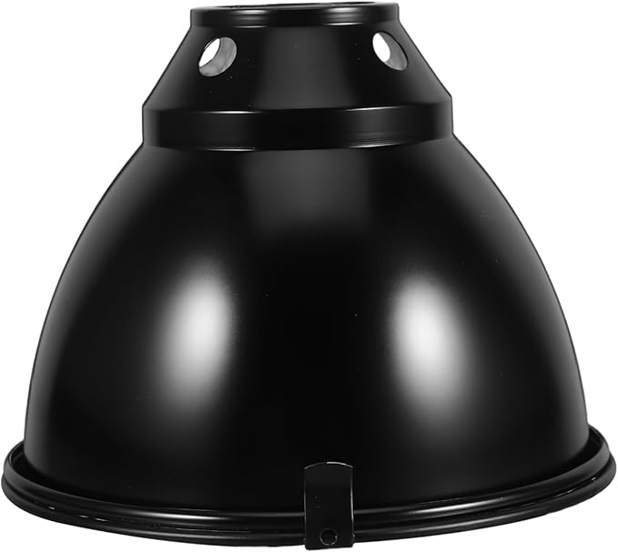 GLEAVI 1set Reptile Dome Lamp Cover Aluminum Reflective Shade for Heating Lamps Scald Cup for Terrarium Use