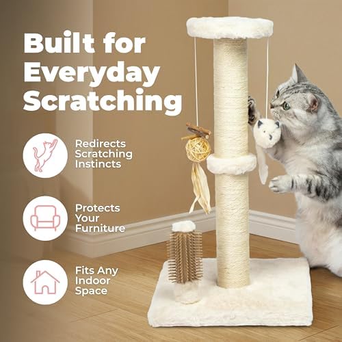 Best Pet Supplies Catify Cat Scratching Post - Beige H: 25" - Image 2