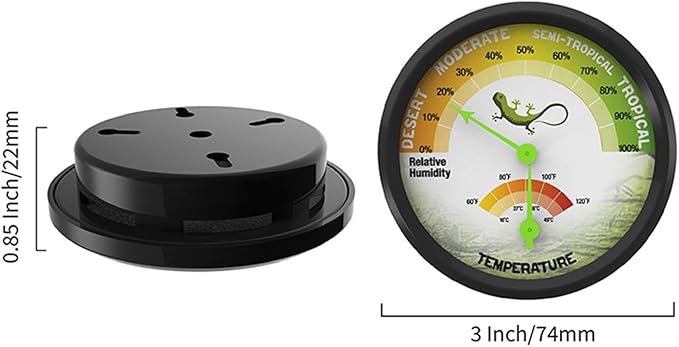 Pet Rearing Box Gauge Temperature Humidity Hygrometer High-Accuracy VivariumTank Supplies 1pc/2Pcs