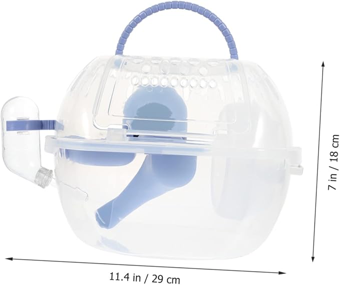 MERRYHAPY Hamster Cage Hamster Transport Unit Hideaway Playhouse Rat Carriers Small Animal Carrier Carrying Cases Small Rodent Carrier Rat Cage Pp Travel Pet Hedgehog
