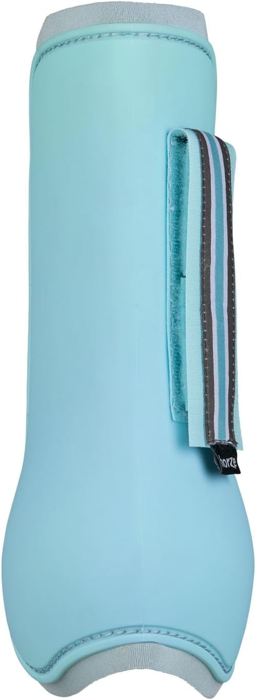 HORZE Adepto Open Front Tendon Boots | Durable Shell with Neoprene Lining - Canal Blue - Cob