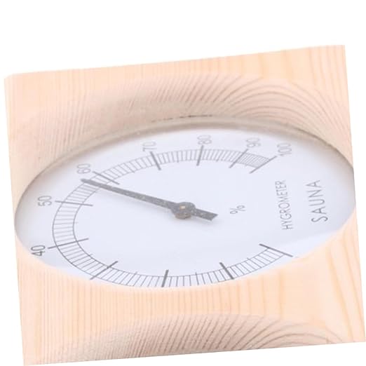 VICASKY Wooden Humidity Temperature Hygrometer Pointer Thermometer Digital Sauna Thermometer for Sauna Home Use