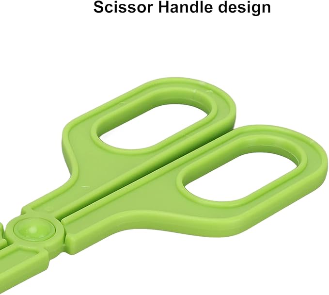 Reptile Feeding Clamp Poop Tongs Reptile Feeding Tool Reptile Poop Scoop with Vents for Tortoise Lizard Spider (Green) hamster poop scoop