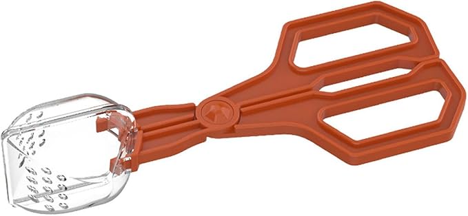 Hygienic Reptiles Feeding Instrument Clear Creature Catcher Multipurpose Tongs Comfort Handle For Safe Creature Handling Terrariums Tongs