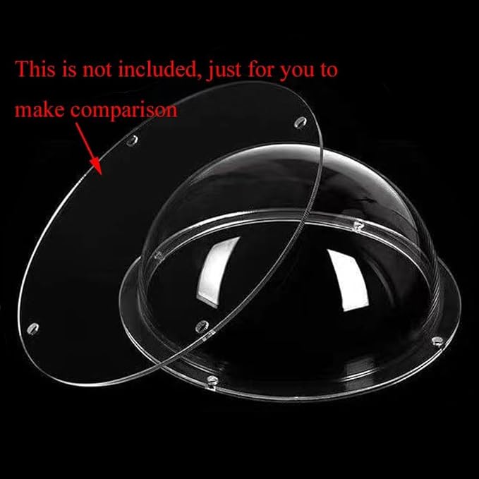LOTOWELZON 6.69inch Acrylic Replacement Transparent Clear Camera Dome Cover Security Camera Housing Pet Dog Fence Window Skylight Window (ID170mm*H85mm/6.69 * 3.35in)