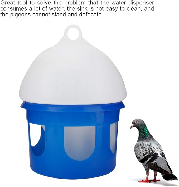 Milltrip Feeder Large Capacity Automatic Bird Feeder Water Dispenser Waterer for Pet Bird Parrots Cage Accessories(6.5L)