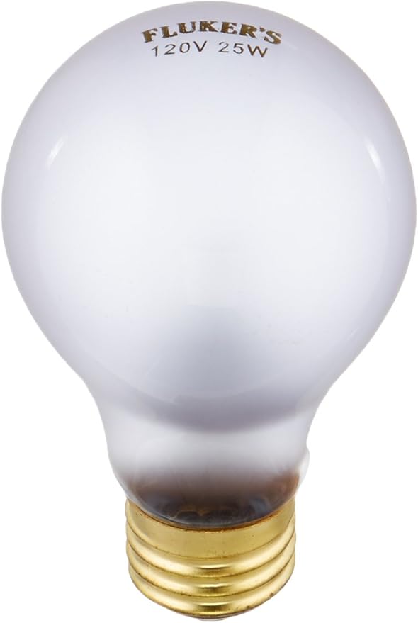 Fluker's Incandescent Reptile Lighting, Full Spectrum Daylight Bulb for Reptiles, Made with Neodymium, Provides Infrared Light, 25-Watt