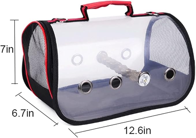 YYDS Small Bird Travel Cage Transparent and Breathable Bird Parrot Travel Carrier Lightweight Bird Travel Bag for Small Birds (Size : 321718cm)