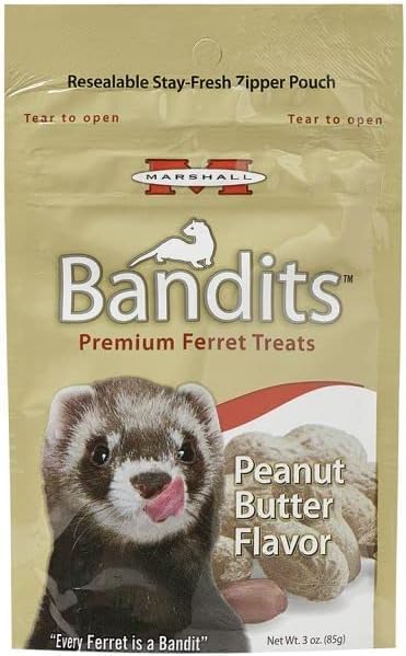 Aurora Pet Variety (4) Bandits Premium Ferret Treats (3-oz Each) with AuroraPet Wipes