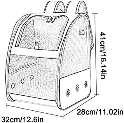 Birdcages Birdcage Breathable Sling Backpack Foldable Lightweight Outdoor Travel Multifunctional Pu Mesh Pet Parrot Parrot Bag,Bk