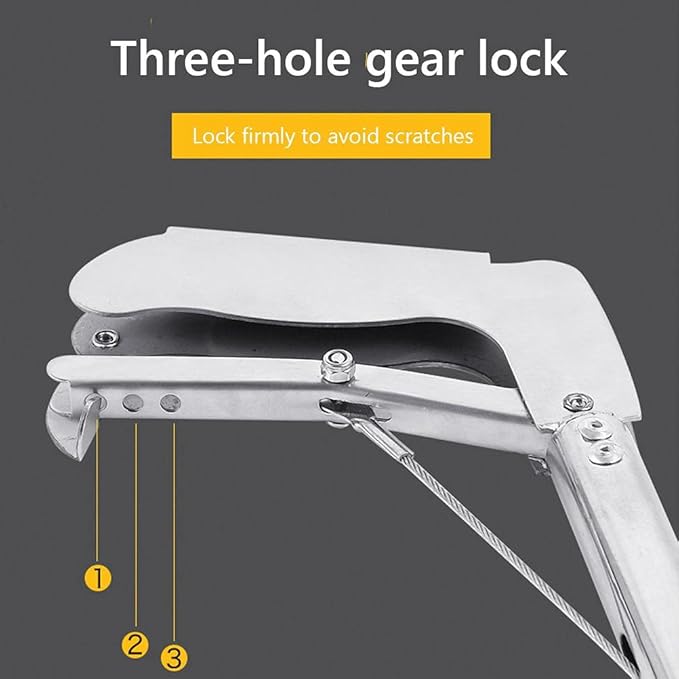 SUNGOOYUE Stainless Steel Garbage Clip, Heavy Duty Anti Snake Tongs Reptile EEL Grabber Catcher Wide Jaw Handling Pliers