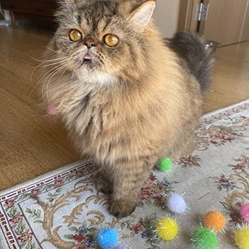 20PCS 1.5INCH Extra Large Cat's Favorite Chase Glitter Ball Toy - Image 4
