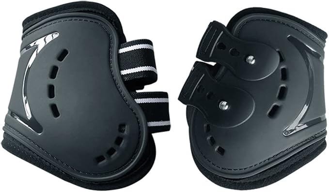 Horse Boots Open Front Jumping Tendon Sport Boots, Hind Fetlock Boots, Secure Leg Protection, Classic Breathable Equine Supplies, Set of 4