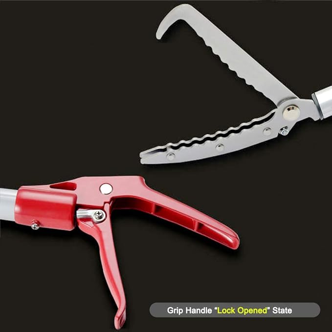 Snake Tong Rattle Snake Reptile Catcher Grabber,with Wide Jaw and Comfortable Grip Handle, Handling Tool Equipped with Snake Hook and Bagging,More Professional (60 Inch（150cm）)