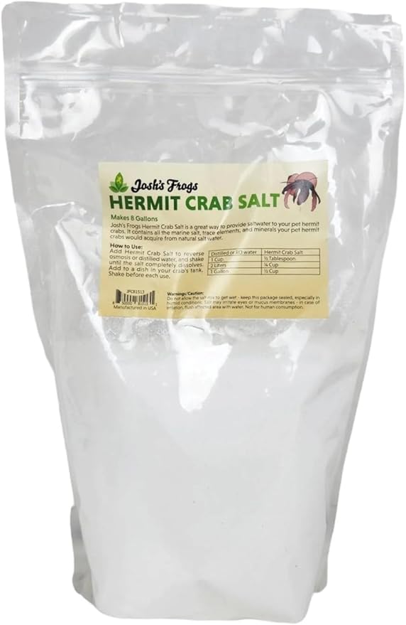 Josh's Frogs Hermit Crab Marine Salt and Scooper (Makes 8 gallons of Salt Water)