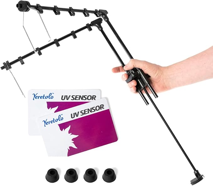 Dual-Head Reptile Metal Heat Lamp Stand, Adjustable Heating Lamp Holder Ideal for Reptile Glass Terrarium Amphibians/Terrestrial Invertebrates Vivarium
