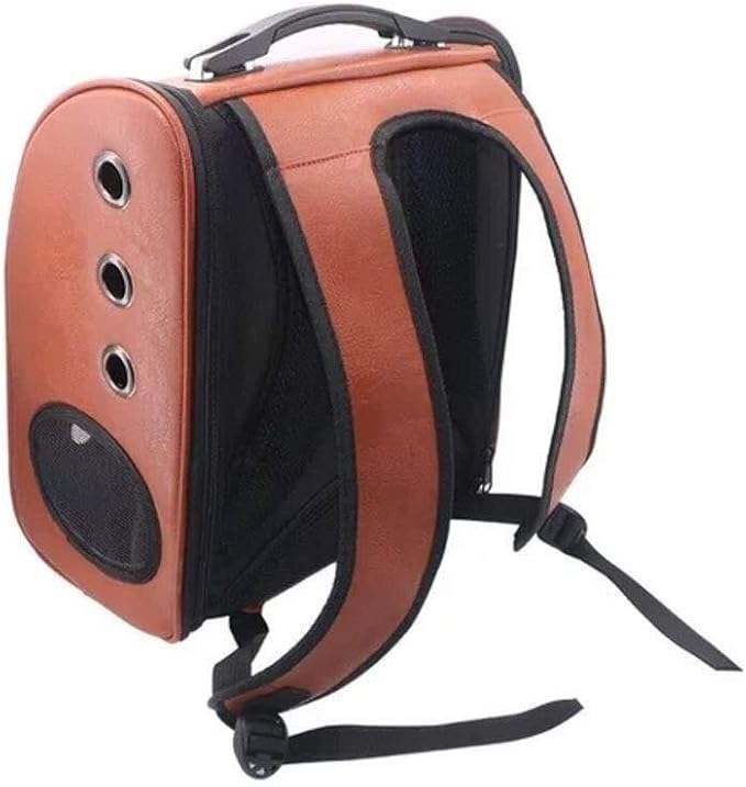 Breathable Bird Backpack Travel Cage for Parakeets, Parrots & Small Birds, Transparent Round Cover with Double Open Zipper, Anti-Lost Hook