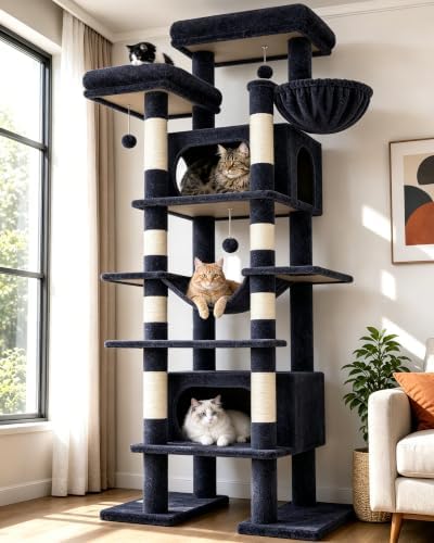 Globlazer Giant Tall Heavy Duty Cat Tower for Indoor Large Cats, F83B by Globlazer
