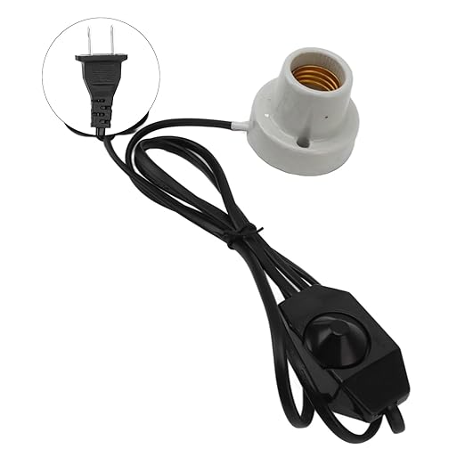 Reptile Ceramic Heat Lamp Holder E27 Socket – Adjustable Heat Light Fixture for Lizard, Tortoise, Snake & Amphibians – High Temperature, Universal | Lamp Base for Terrarium (US Plug 120V)