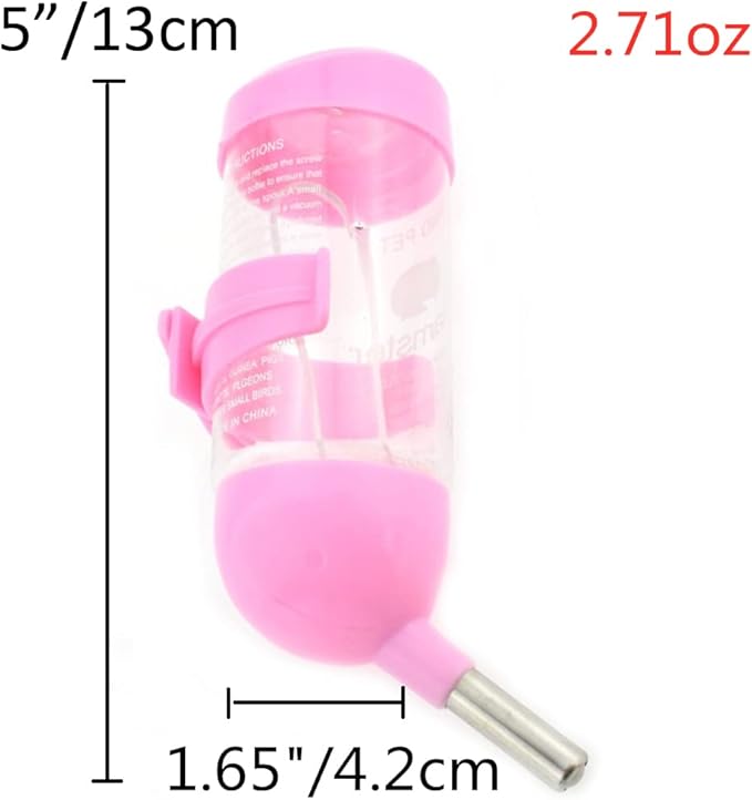 2 Packs, Hamster Water Bottle + Hamster Wheel Hamster Flying Saucer for Dwarf Hamsters Gerbil Mice