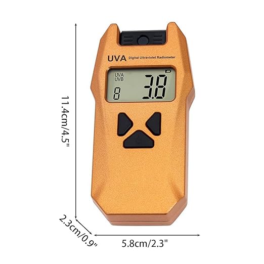 Reptile Tester, UVB/UVI/UVA Handheld Lamp Meter Light Tester with Data Record Function for Measuring 240nm-370nm