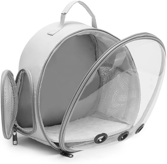 Animal Carrier Backpack Travel Portable Small Breathable Backpack for Hamster Pet Bag Guinea Pig Carrier Rabbit Bird (Black)