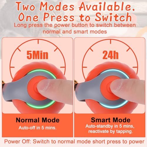 BABORUI 2Pack Orange Interactive Cat Toy Ball - Automatic Interactive Cat Toys for Indoor Cats with 3 Tails, 2 Speeds Rechargeable Enrichment for Small/Medium/Large to Keep Them Busy - Image 3