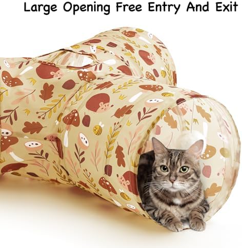 Tempcore Cat Tunnel, 3-Way Collapsible Toy for Indoor Cats, Hedgehog - Image 3