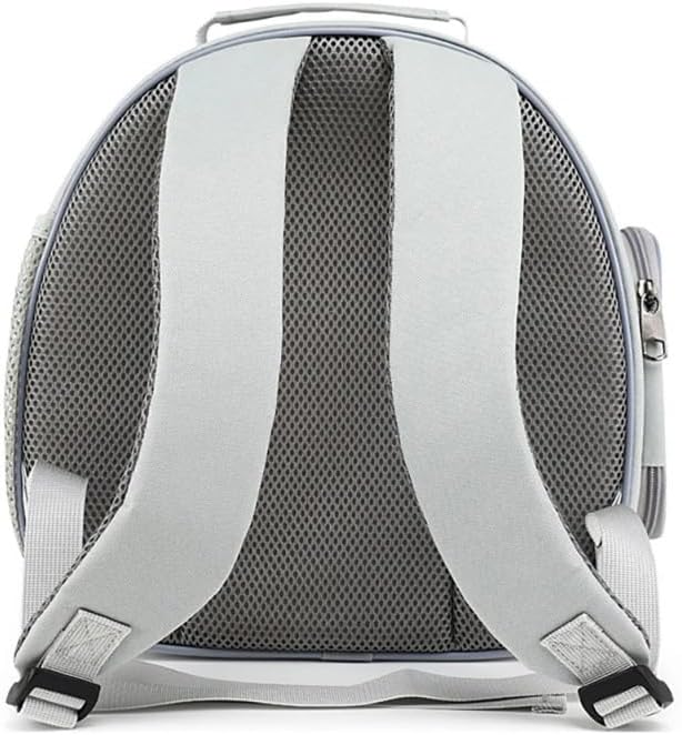 Animal Carrier Backpack Travel Portable Small Breathable Backpack for Hamster Pet Bag Guinea Pig Carrier Rabbit Bird (Grey)