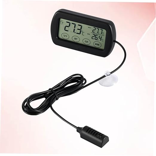 LCD Digital Thermohygrometer Egg Hatching Pet Monitor Alarm Function Material