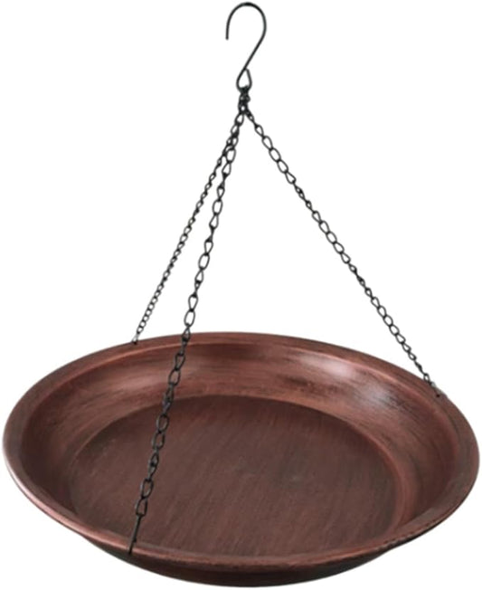 Hanging Bird Feeder Hanging Bird Bath Multipurpose Waterer with Hook Food Bowl Feeding Plate for Yard Garden Decoration Lawn