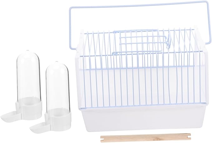 1set Portable Parrot Carrier Cage Lightweight Travel Cage Handle for Birds for Sightseeing Camping and Hiking Breathable Design for Comfort and Stability