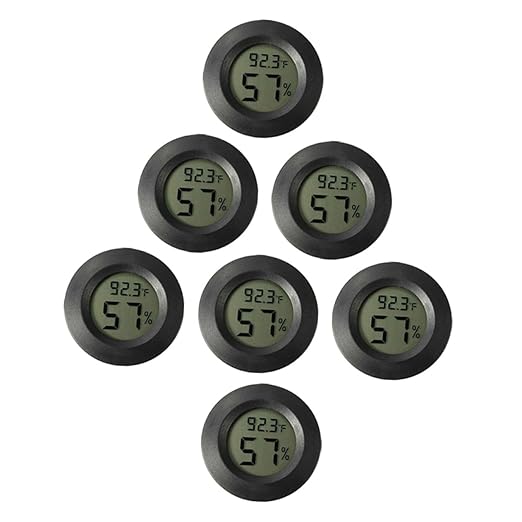 POPETPOP 14pcs Digital Tank Thermometer Hygrometer for Reptile Aquarium Mini Indoor Humidity Monitor Digital Display