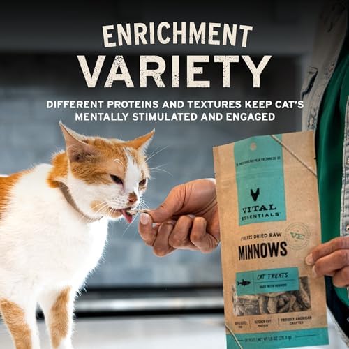 Vital Essentials Freeze Dried Minnows Cat Treats, 1.0 oz Bag - Image 6