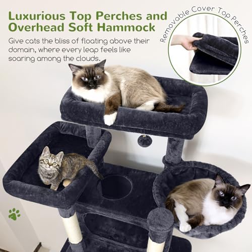 Globlazer Giant Tall Heavy Duty Cat Tower for Indoor Large Cats, F83B - Image 2