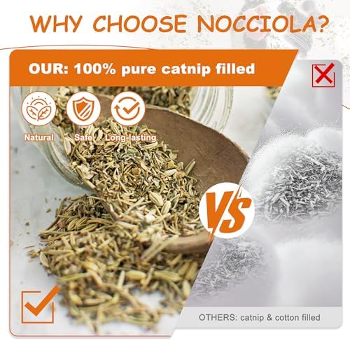 Nocciola Cat Toys, 3 Pack Funny Catnip Toys Filled with 100% Pure Organic Catnip, Safe Kitten Teething Chew and Kicker Toys, Stress Relieving Fun for Indoor Cats, Yellow - Image 2