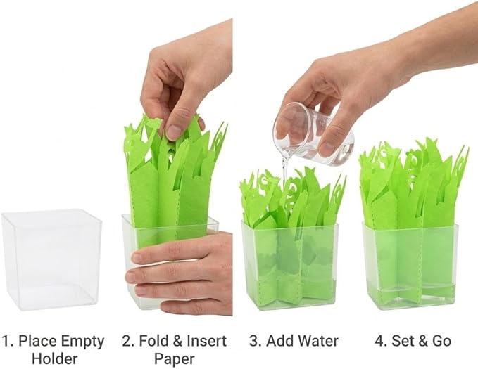 Humidifier with Artificial Plants for Reptiles, Humidifier with Water Basin, Humidification System for Frogs, Green