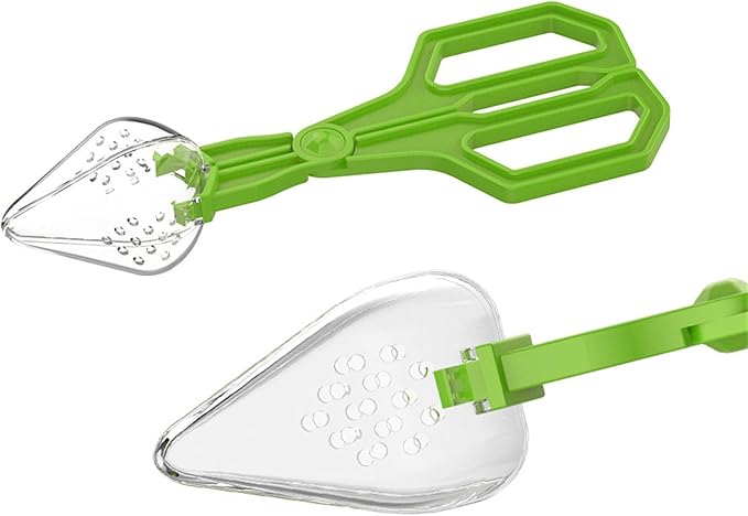 Creature Captures Tongs For Reptiles Care Feeder Pliers Clear Ergonomic Tool Gentle Feeding Easy Clear Tongs