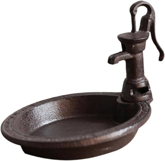 Bird Feeder Bird Water Bowl Weather Resistant Stable Vintage Yard Ornament Birdfeeder for Patio Courtyard Outdoor