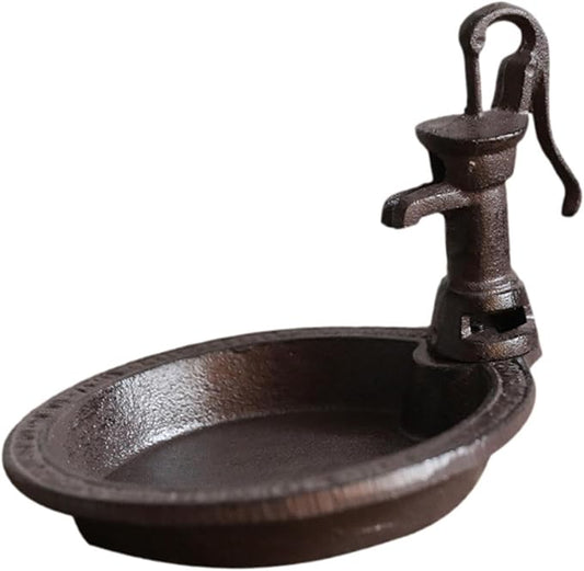 Bird Feeder Bird Water Bowl Weather Resistant Stable Vintage Yard Ornament Birdfeeder for Patio Courtyard Outdoor