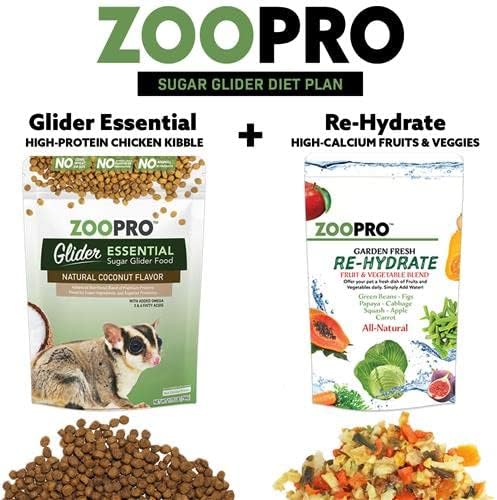 Exotic Nutrition Starter Package for Sugar Gliders - Includes Exercise Wheel, Food Assortment, Water Bottle, Food Dishes & Nest Pouch