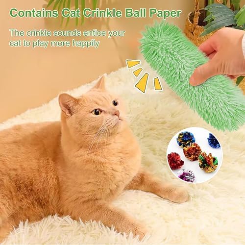 Rishoesu 3 Pcs Interactive Cat Toys Cat Pillows, Soft and Durable Crinkle Sound Catnip Toys, for Indoor Cats Funny Kitten Toys Exercise - Image 2