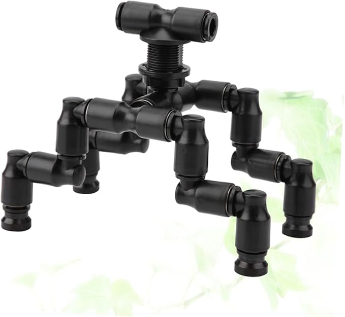 BESPORTBLE 1set Adjustable Reptiles Cooling Nozzle for Mist Spraying Rainforest Tank Rotatable Pet Cooling Sprayers for Lizard Gecko and Amphibian Supplies Black