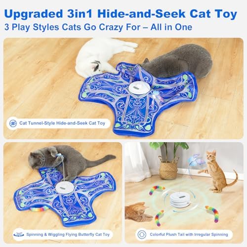 Interactive Cat Toys for Indoor Cats,Automatic Kitten Tunnel Toy - Image 2