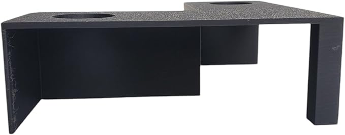 Aquarium Decoration, Axolotl Hide Corner Fish Tunnel Cave, 3 Modes (Black)
