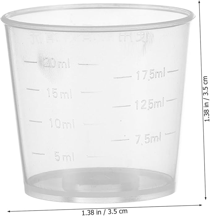 Yardwe 30pcs 20ml Reptile Feeding Cups Set Washable and Reusable Measurement Cups for Lizards Stylish Storage for Food and Water