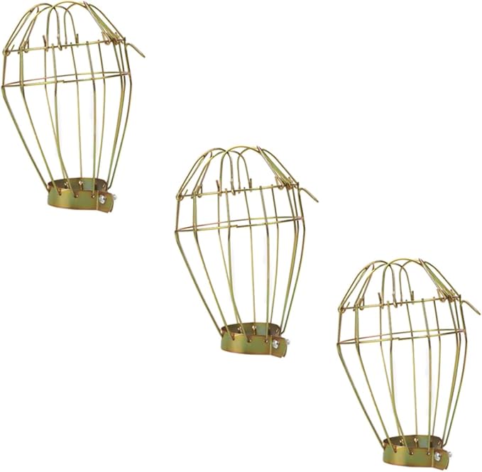 VICASKY Reptile Heater Guard Scald Heating Lamp Protector Mesh Cover for Safe Use Heating Bulbs and Lampshades for Reptile Habitats 3-Piece Set